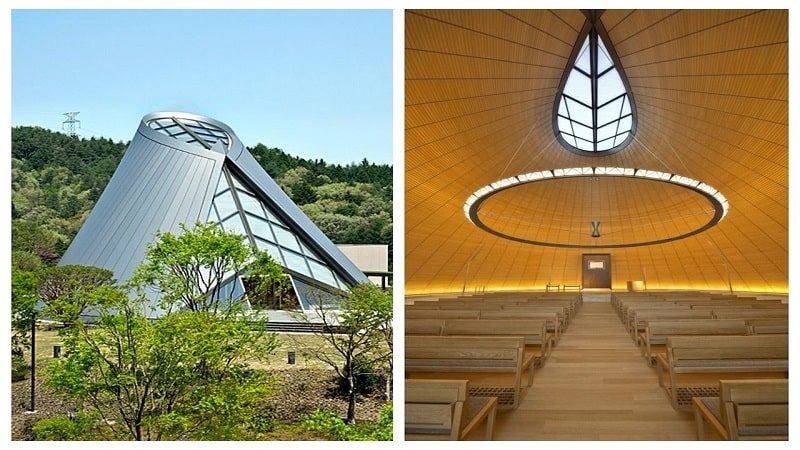 طراحی معماری کلیسای میهوچپل ژاپن