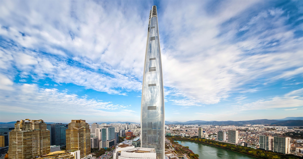 برج لوته، کره جنوبی (Lotte World Tower) یکی از بلندترین برج های جهان 